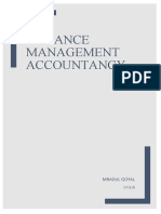 Advance Management Accountancy: Assignment