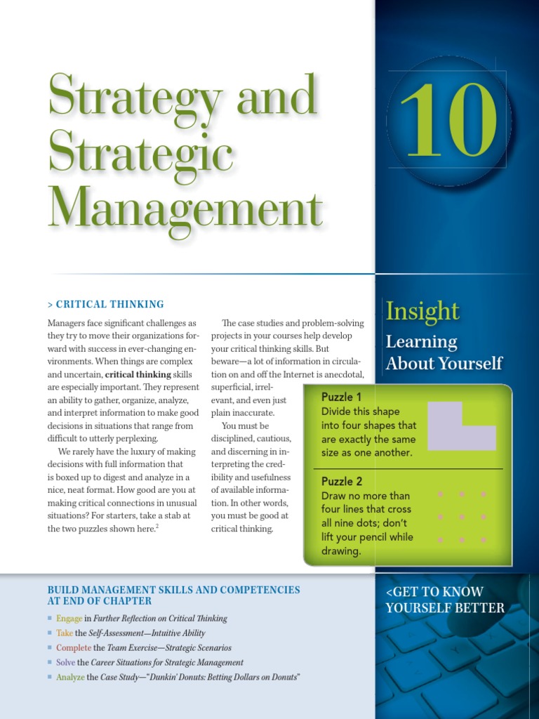 Strategy and Strategic Management: Insight | PDF | Strategic Management ...