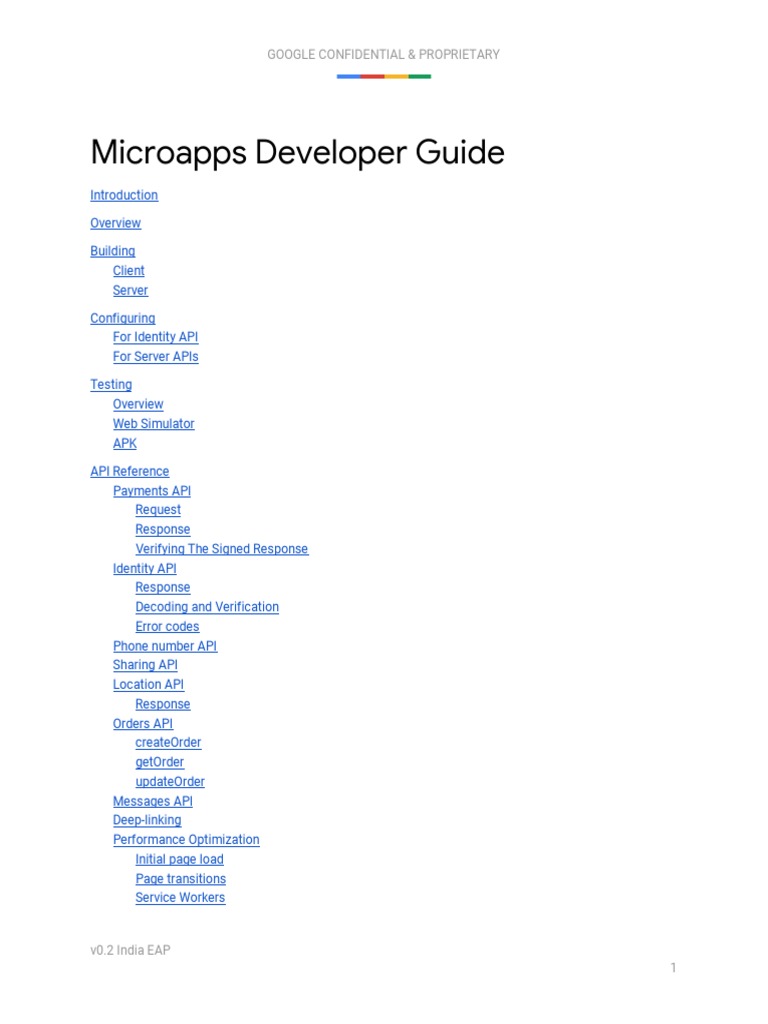 Microapps Developer Guide for Google Pay | PDF | Web Application ...