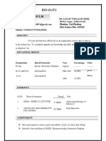 Bio-Data: Avinash V. Mulik