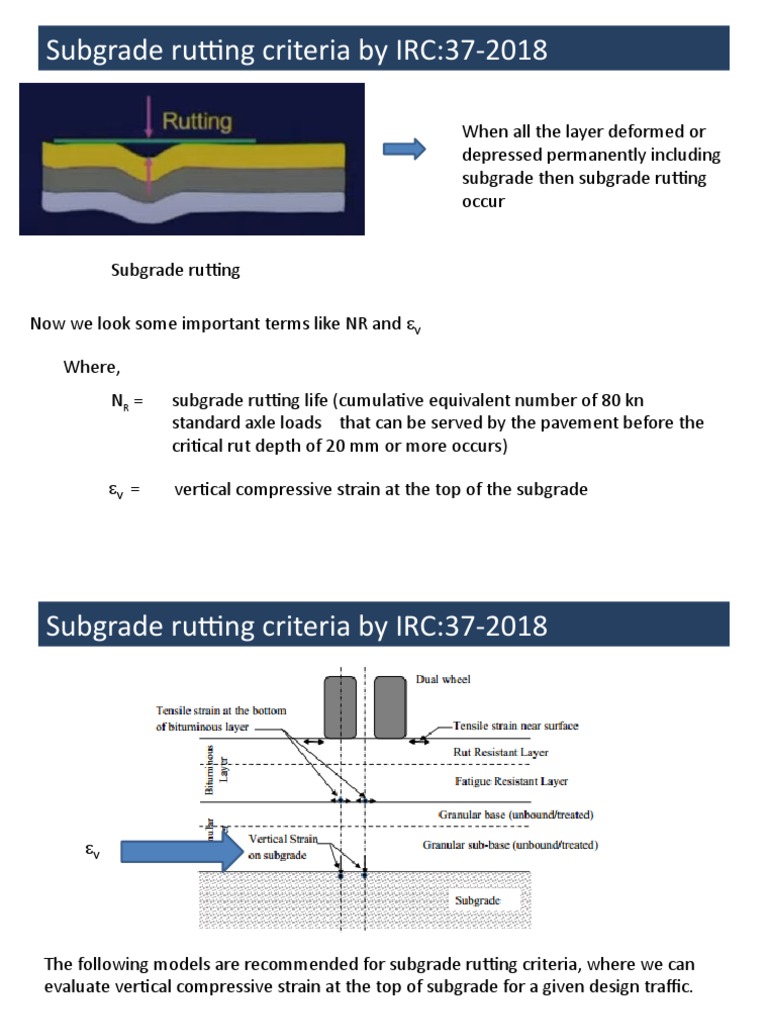 Subgrade Rutting Criteria Overview | PDF