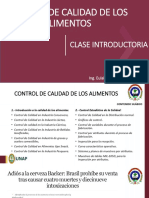 Clase Introductoria Control de Calidad de Los Alimentos