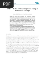 SAFT - Is It A Tool For Improved Sizing in Ultrasonic Testing?