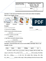 Quận Hải Châu end of year English exam for 5th grade students