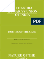 L.chandra Vs Union of India