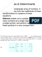 Matrices & Determinants: Matrices Enable Us To Consider An Array of