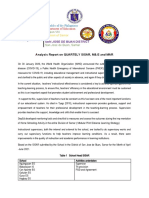 Analysis Report On Quarter ME, MAR SISAR 2021