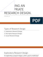 Choosing The Research Design