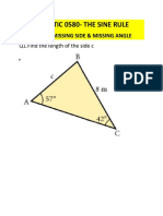 Mathematic 0580-The Sine Rule: Finding The Missing Side & Missing Angle