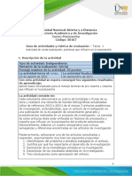 Guia de Actividades y Rúbrica de Evaluación - Tarea 1 - Actividad de Contextualización, Prácticas Que Influyen en La Poscosecha