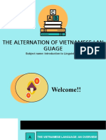 The Alteration of Vietnamese Language