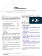 Rockwell Hardness of Metallic Materials: Standard Test Methods For