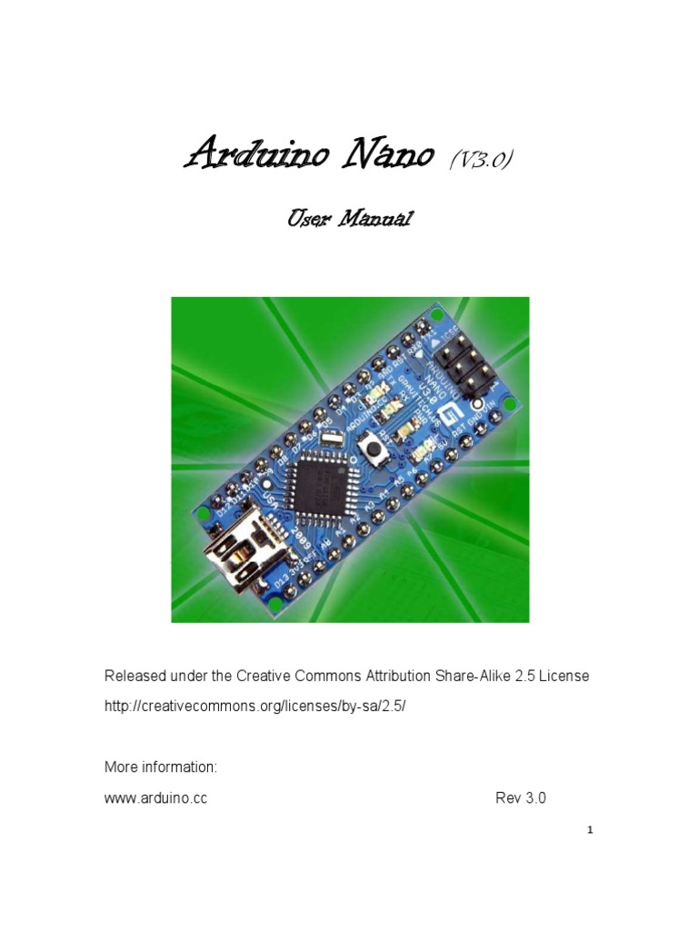 Arduino Nano User Manual | PDF