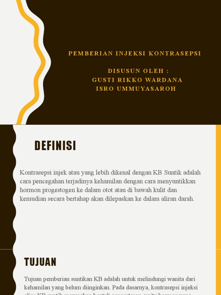 Panduan Kontrasepsi Injeksi KB Suntik | PDF