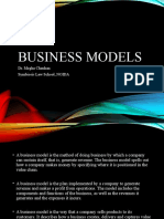 Business Models: Dr. Megha Chauhan Symbiosis Law School, NOIDA