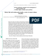 Dietary Fibre and Cardiovascular Health: A Review of Current Evidence and Policy