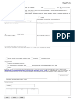 Application For Stand by Letter of Credit