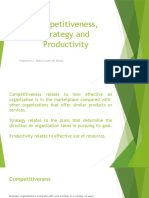 Competitiveness, Strategy and Productivity: Prepared By: Maria Socorro M. Bunda