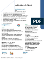 Fiche Formation Gestion de Stock et Appro