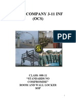 Echo Company 3-11 Inf (OCS) : CLASS: 008-11 "Standards No Compromise" Room and Wall Locker SOP