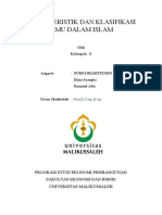 Karakteristik Dan Klasifikasi Ilmu Dalam Islam: Oleh Kelompok: 8