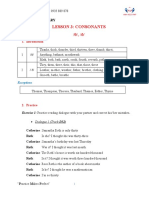 Lesson 3: Consonants /θ/, /ð/: Level: Elementary