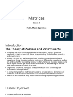 Lesson 2. Matrices - Part A. Matrix Operations