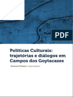 E Book Políticas Culturais Trajetórias e Diálogos em Campos Dos Goytacazes