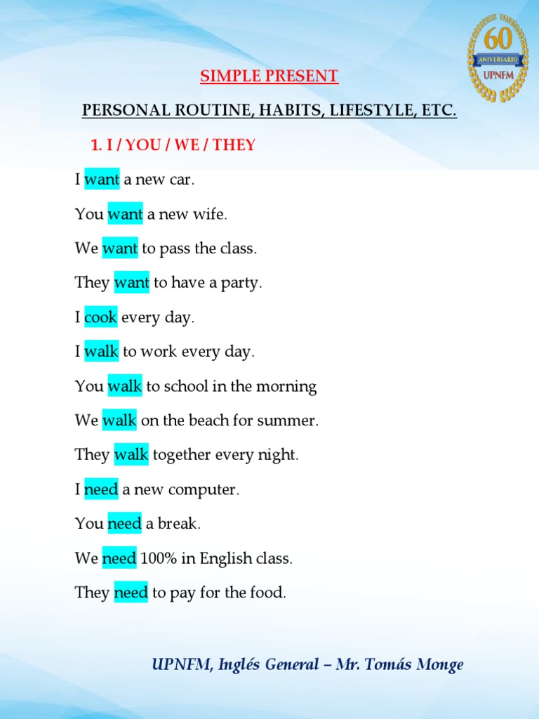 Unit 4 - Supporting Material (Personal Routine) | PDF | Language Arts ...