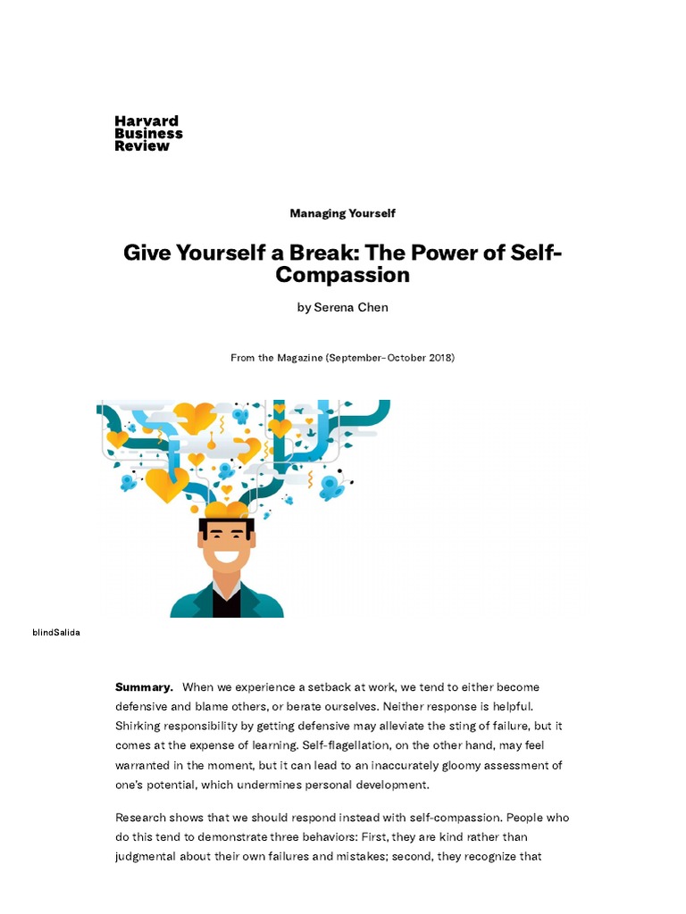 Give Yourself A Break - The Power of Self-Compassion | PDF | Self ...