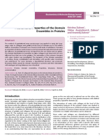 Phenomenal Properties of The Domain Ensembles in Proteins