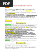 Definition ,Classification et Diagnostic du diabete sucré