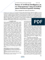 Evaluating Influence of Artificial Intelligence On Human Resource Management Using Pls Sem Partial Least Squares Structural Equation Modeling