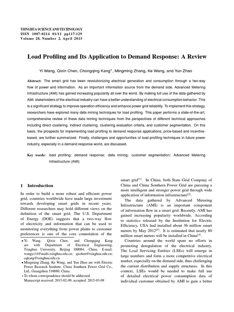 Load Profiling for Demand Response | PDF | Cluster Analysis | Principal ...