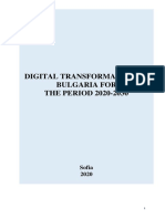 Digital Transformation of Bulgaria For THE PERIOD 2020-2030: Sofia 2020