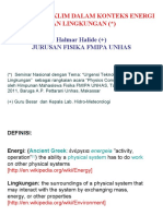 Perubahan Iklim Dalam Konteks Energi Dan Lingkungan ( ) : Halmar Halide (+) Jurusan Fisika Fmipa Unhas