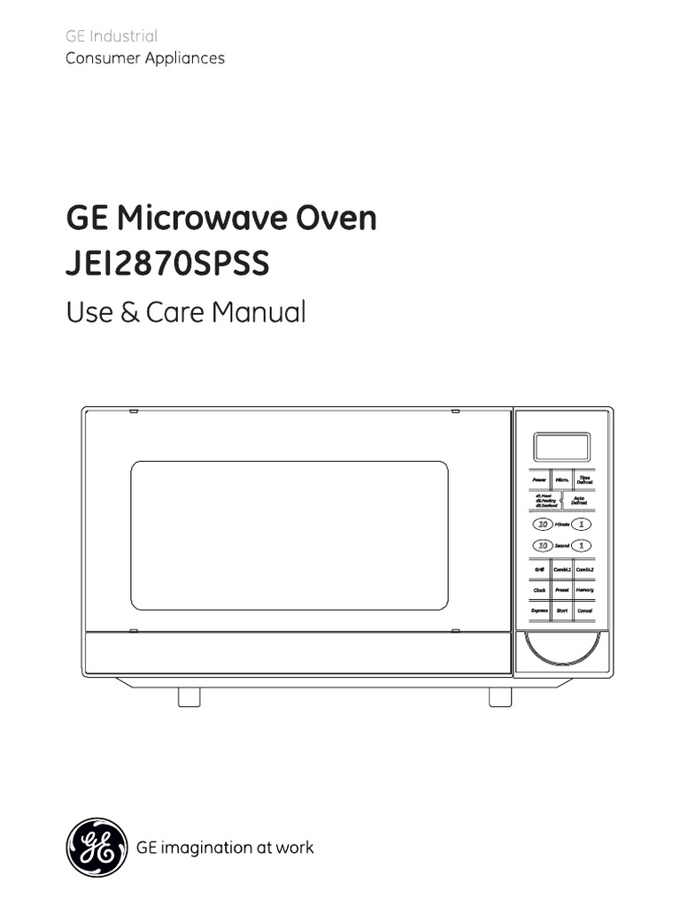 GE JEI2870SPSS Microwave Manual PDF