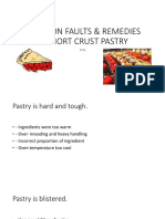 Short Crust Pastry - Faults and Remedies