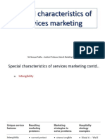 Special Characteristics of Services Marketing