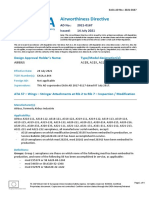 Airworthiness Directive: Design Approval Holder's Name: Type/Model Designation(s)
