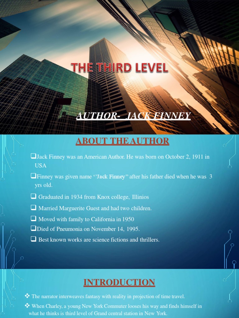Jack Finney and The Third Level | PDF | History | Mystery, Thriller ...