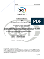 Certification Policies For Concrete Construction Special Inspector