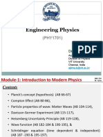 Class 3 - Module 1 - Introduction To Modern Physics - DR - Ajitha - PHY1701