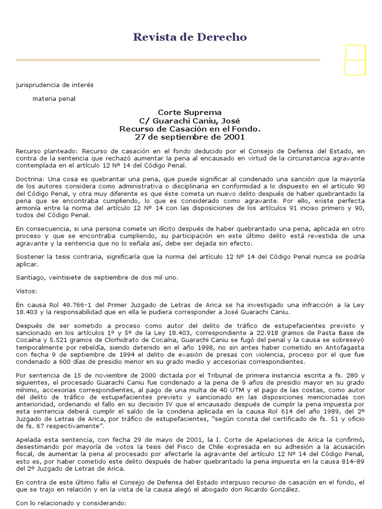 Quebrantamiento de Condena PDF Derecho penal Castigos