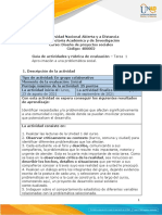 Guia de Actividades y Rúbrica de Evaluación - Tarea 1 - Aproximación A Una Problemática Social