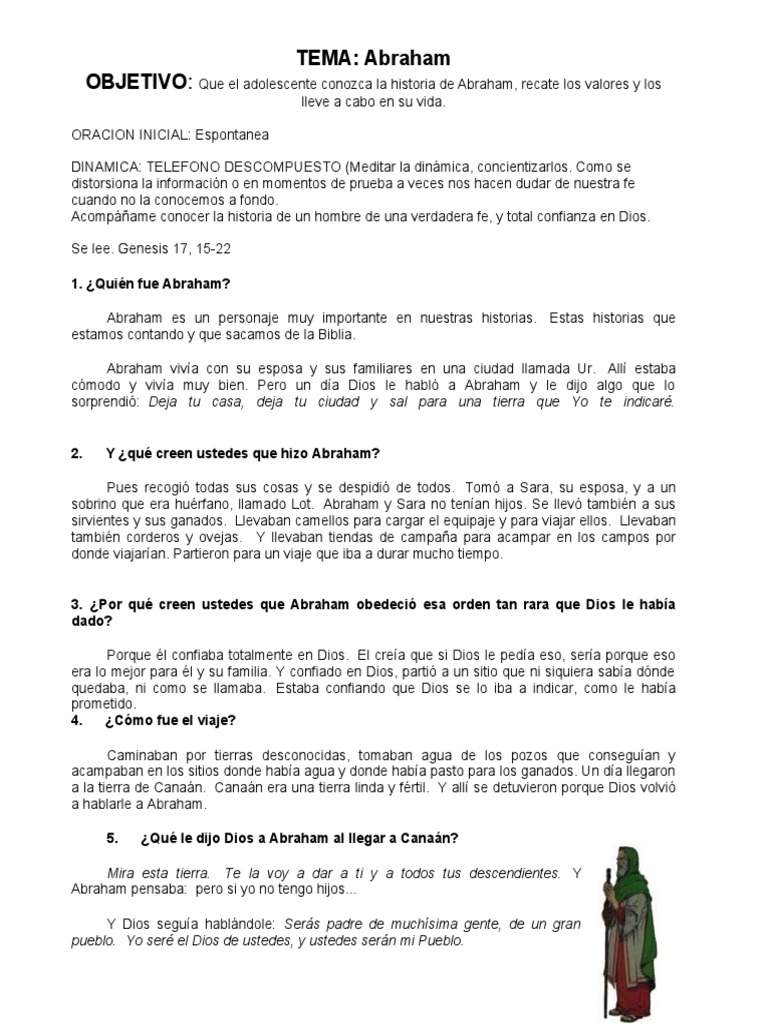 La fe y vida de Abraham en la Biblia | PDF | Abrahán | Sarah