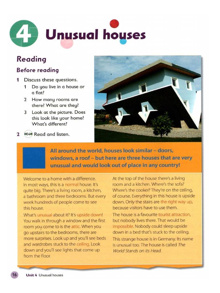 Reading and Writing Unusual Houses | PDF