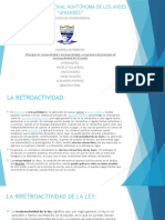 Principio de Retroactividad e Irretroactividad, Excepciones Del Principio de Irretroactividad Del Ecuador