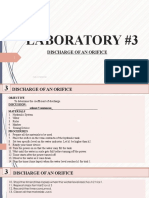 Laboratory #3: Discharge of An Orifice