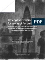 Descriptive Terminology for Art on Paper